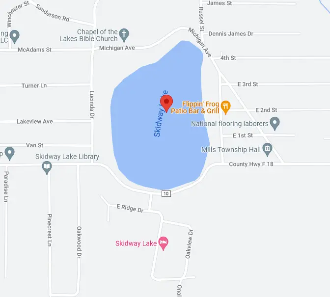 Skidway Lake Fishing Map